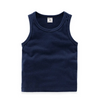 Kids Basic Round Neck Sleeveless Solid Color Casual Vest T-Shirt