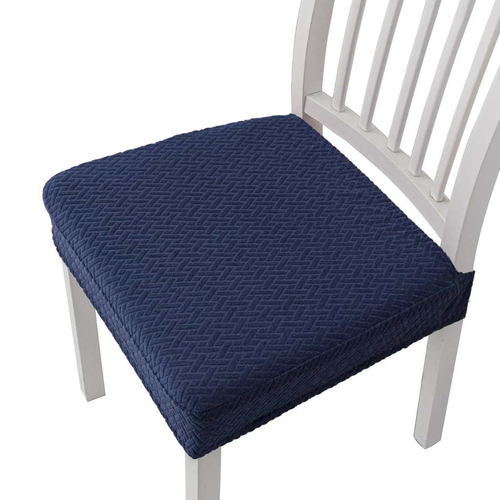 (Buy 1 Get 1) Simple Solid Color Jacquard Chair Cushion Cover