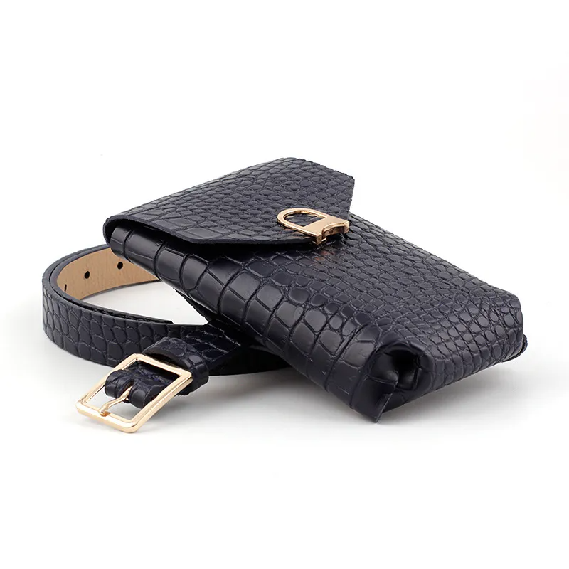 Women Crocodile Pattern Waist Pack Coin Purse Belts