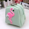 Kids Cute Cartoon Pattern Backpack Shape Zipper PU Mini Coin Wallet