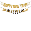 (Buy 1 Get 2) 2024 New Year Day Party Paper Banner Flag Decoration