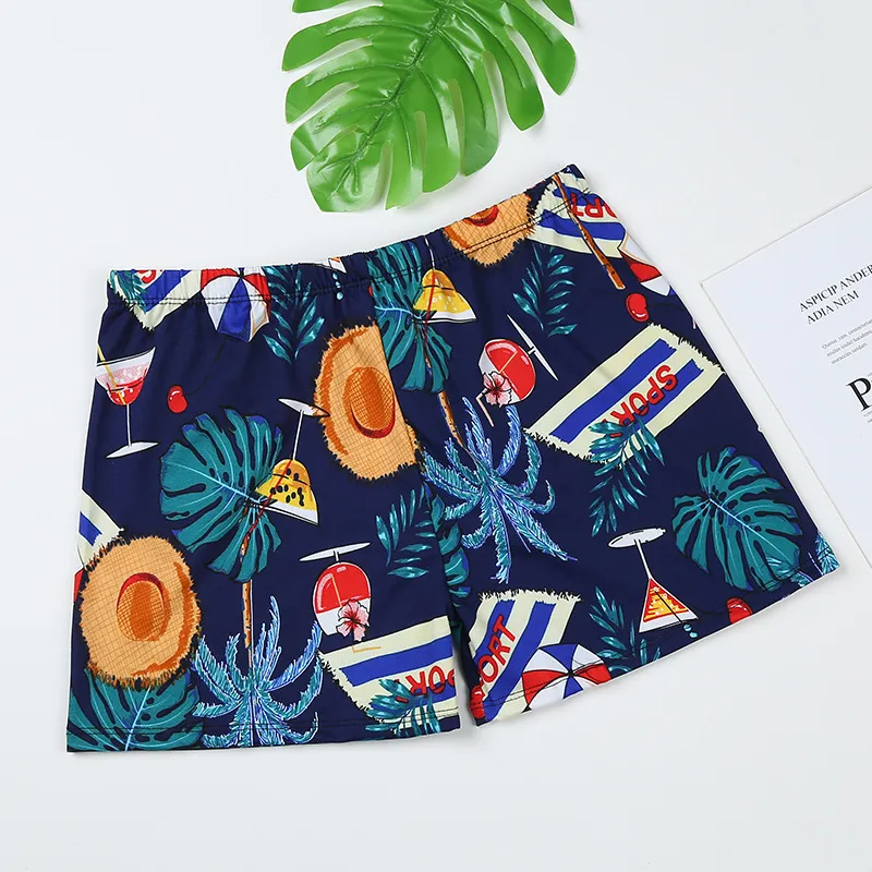 Kids Toddler Boy Fashion Beach Swimming Pool Hot Spring Digital Print Swim Shorts