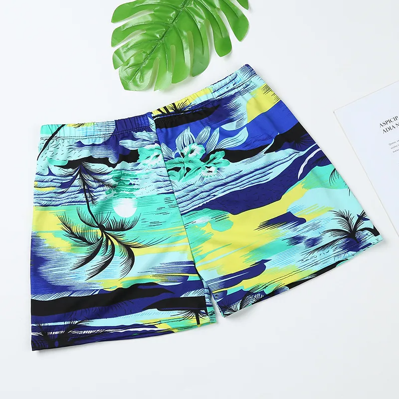 Kids Toddler Boy Fashion Beach Swimming Pool Hot Spring Digital Print Swim Shorts