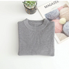 Kids Toddler Big Girls Boys Autumn Winter Fashion Casual Simple Solid Color Round Neck Sweater
