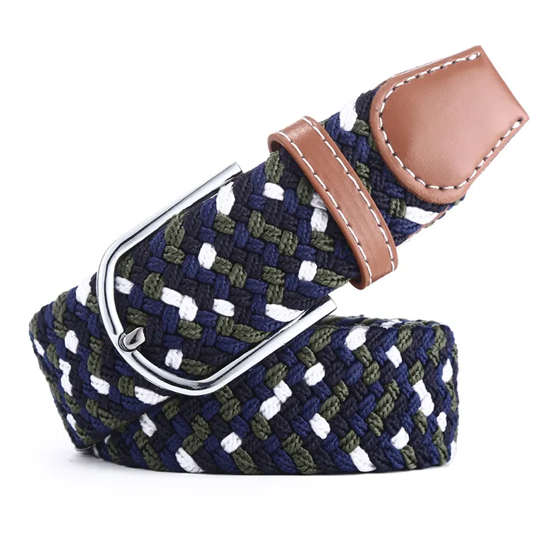 Unisex Stretch Elastic Braided Canvas Belt