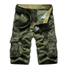 Men Casual Mid-Rise Multi-Pocket Large Size Loose Shorts