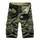 Men Casual Mid-Rise Multi-Pocket Large Size Loose Shorts
