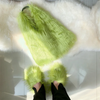 Women Fashion Y2K Plush Slippers Tote Bag Two-Piece Set