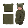 Newborn Baby Anti-Kick Wrap Blanket Swaddling And Cap