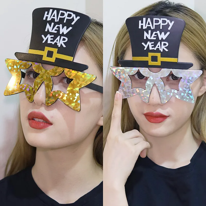 (Buy 1 Get 1) Happy New Year Star Glasses Party Props