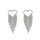 Women Fashion Exaggerated Heart-Shaped Rhinestone Hollow Tassel Earrings