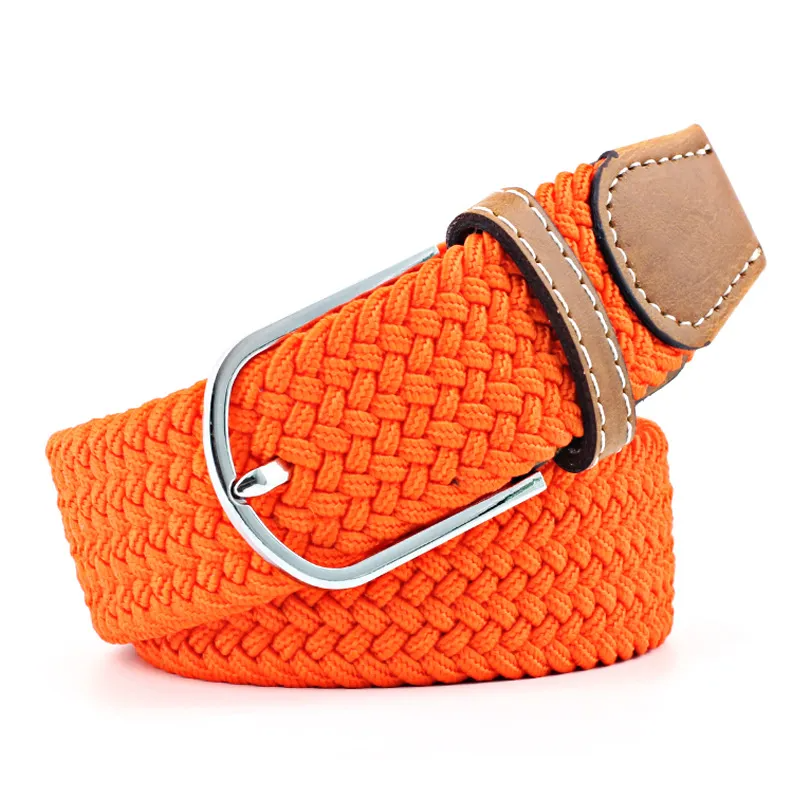 Unisex Stretch Elastic Braided Canvas Belt