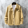 Men'S Simple Cotton Jacket Casual Workwear Denim Jacket