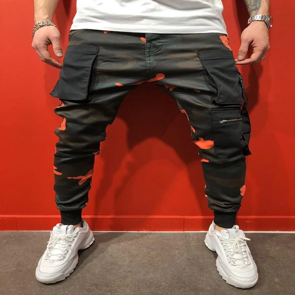 Men Fashion Casual Hip Hop Camouflage Print Cargo Pants