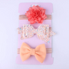 3pcs/Set Girls Cute Flower Bow Sequin Design Elastic Headband