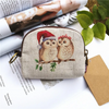 Kids Cartoon Printing Cotton And Linen Key Ring Coin Purse Coin Bag