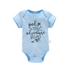 (Buy 1 Get 1) Kids Baby Boys Girls Cute Letters Round Neck Short Sleeve Romper