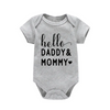 (Buy 1 Get 1) Kids Baby Boys Girls Cute Letters Round Neck Short Sleeve Romper