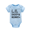 (Buy 1 Get 1) Kids Baby Boys Girls Cute Letters Round Neck Short Sleeve Romper