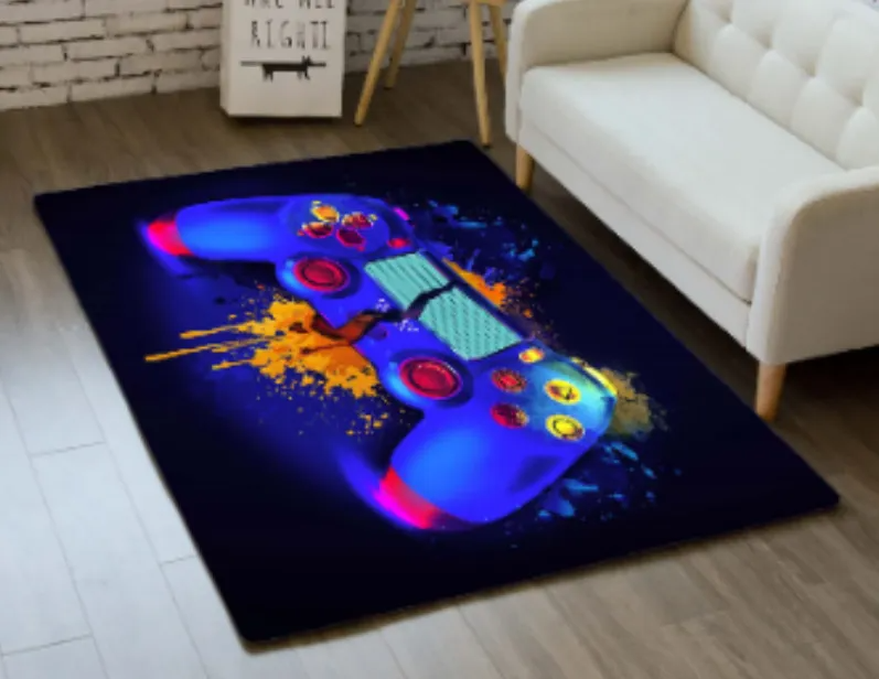 Kids Boys Living Room Creative Game Handle Carpet