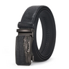 Men Business Cowhide Crocodile Metal Buckle Belt