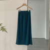 Fashion Elegant Women Basic Elastic High Waist Solid Color Straight Skirt