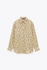 Elegant Fashion Women Satin Casual Leopard Blouse Long Sleeve Office Shirt