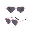 Girls Fashion Heart Shape Flower Decoration Sunglasses