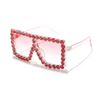 Girls Fashion Rhinestone Decoration Large Frames Sunglasses