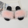 ( 2 pair ) Wholesale Women Winter Fashion Plus Size Faux Fox Fur Plush Flat Slippers