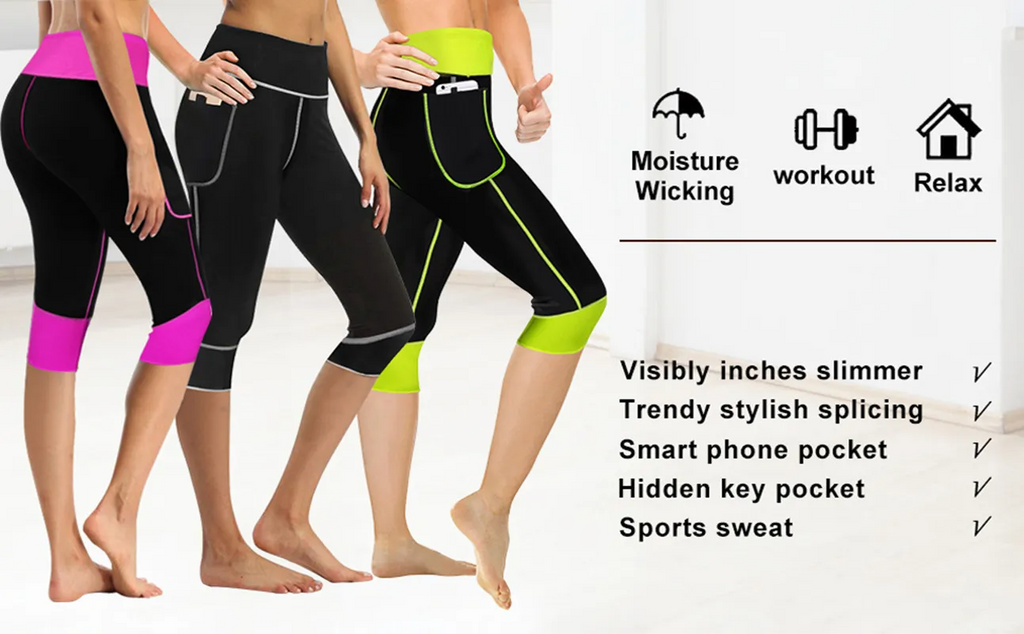 (Buy 1 Get 1) Women Fashion Line Color Block Sports Yoga Pants