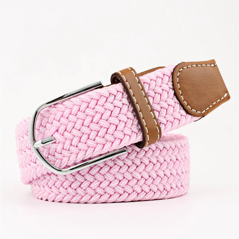 Unisex Stretch Elastic Braided Canvas Belt