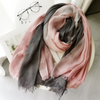 Women Fashion Linen Gradient Colorblock Scarf