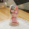 Valentine'S Day Eternal Flower Luminous Led Light Rose Flower Glass Cover Gift