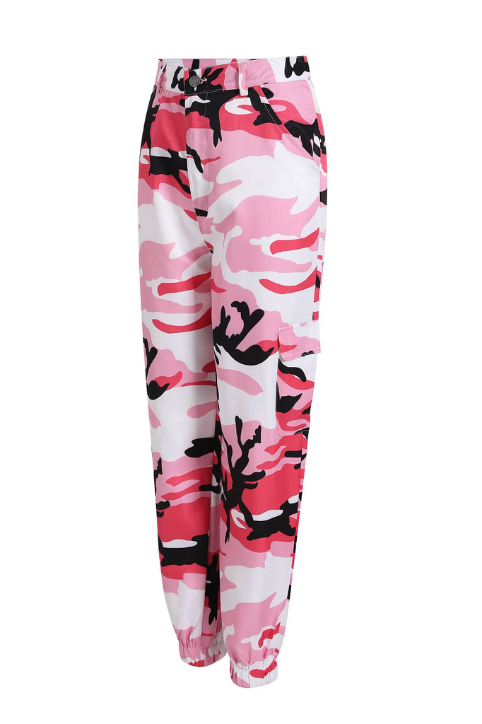 Women Casual Camouflage Print Cargo Pants