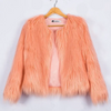 Fashion Girl Solid Color Faux Fur Coat