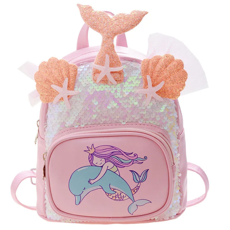 Kids Fashion Sequin Mermaid Backpack