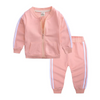 Kids Baby Boys Girls Spring Autumn Casual Sports Long Sleeve Zipper Sweatshirts Trousers Sets