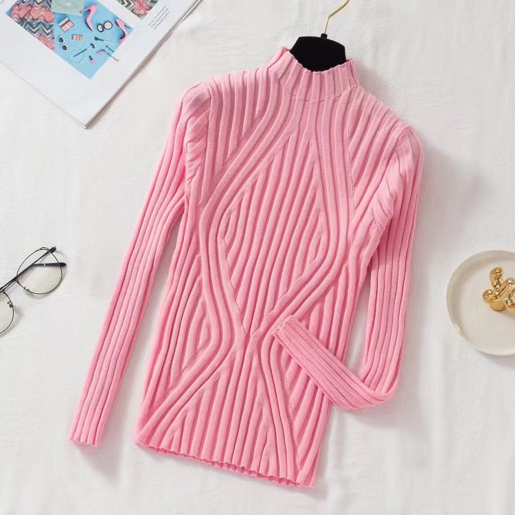 2 Pieces Women Fashion Basic Solid Color Long Sleeve Knitwear