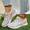 Women Fashion Plus Size Breathable Casual Colorful Printed Sneakers