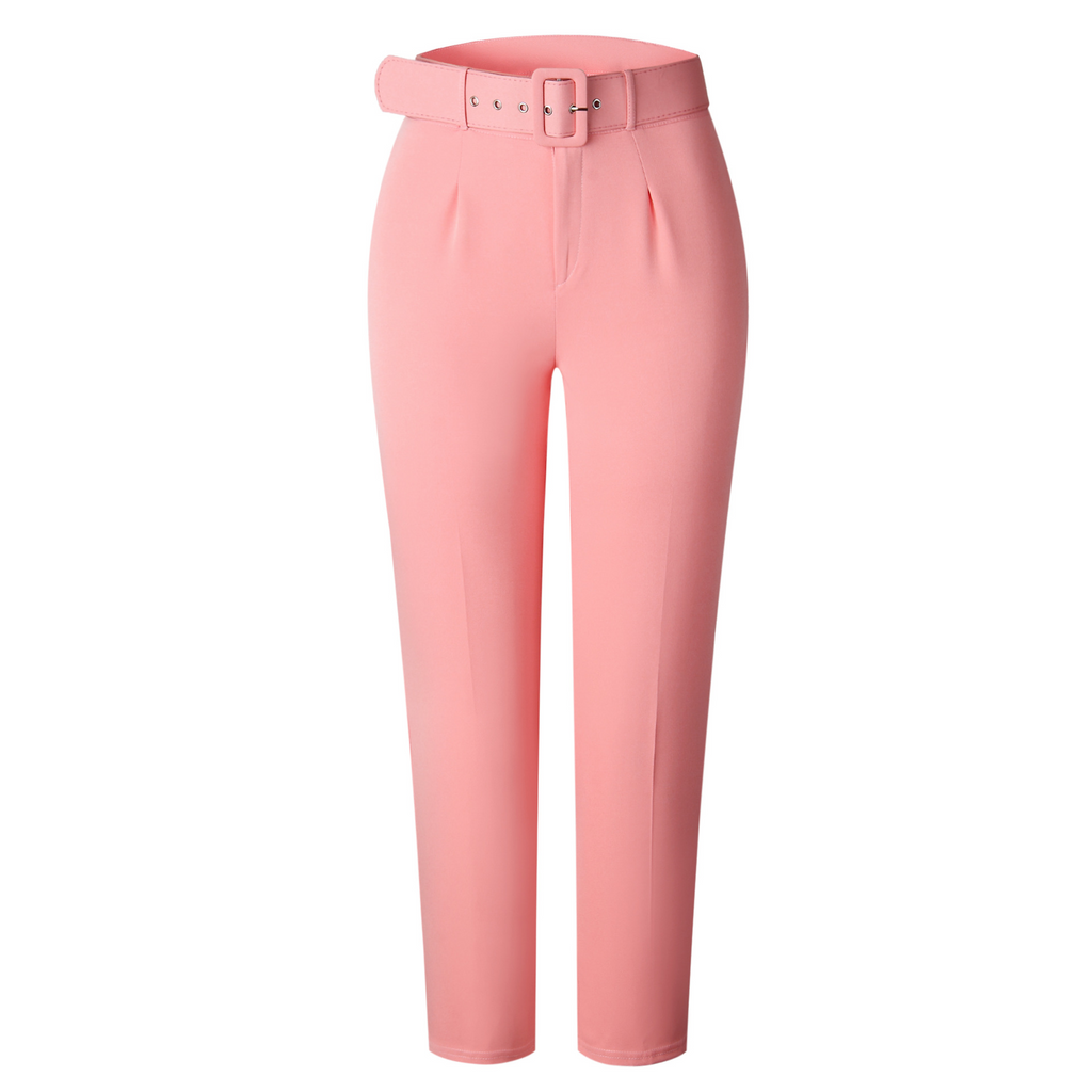 Women Fashion Casual Elegant Large Size High Waist Outerwear Solid Color Pants