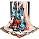 (Buy 1 Get 2) 90*90Cm Women'S Fashion Scarf Rose Print Large Square Scarf