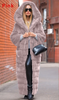 Winter Women Fashion Imitation Fur Hooded Plush Long Coat