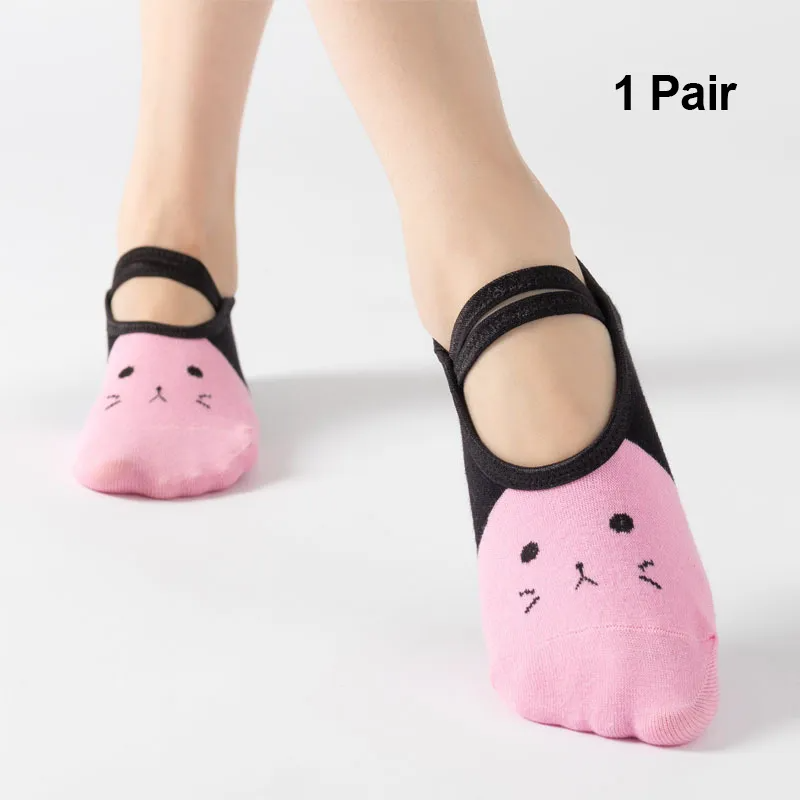 Kids Fashion Ballet Yoga Non-Slip Lace-Up Socks