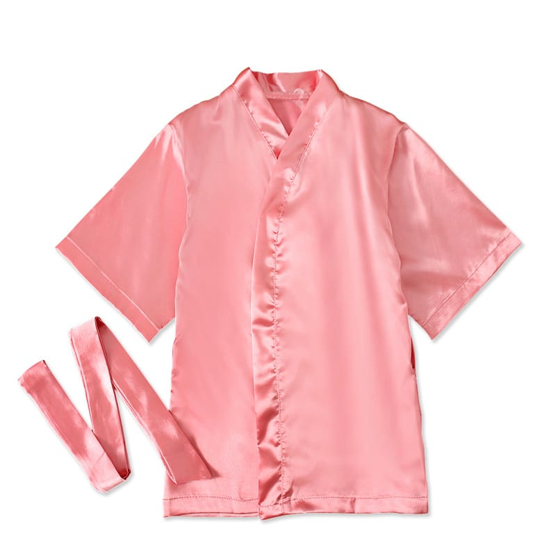 Girls Fashion Long-Sleeves Letter Printed Bathrobes And Robe Strap Set