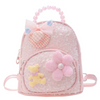 (Buy 1 Get 2) Kids Girls Fashion Cute Casual Sequins Carto Bear Flower Pearl Zipper School Backpack Bag