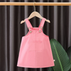 (Buy 1 Get 1) Toddlers Newborn Baby Fashion Girls Solid Color Strap Dress