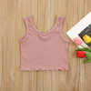 Children Kids Baby Fashion Girls Solid Color Sleeveless Vest