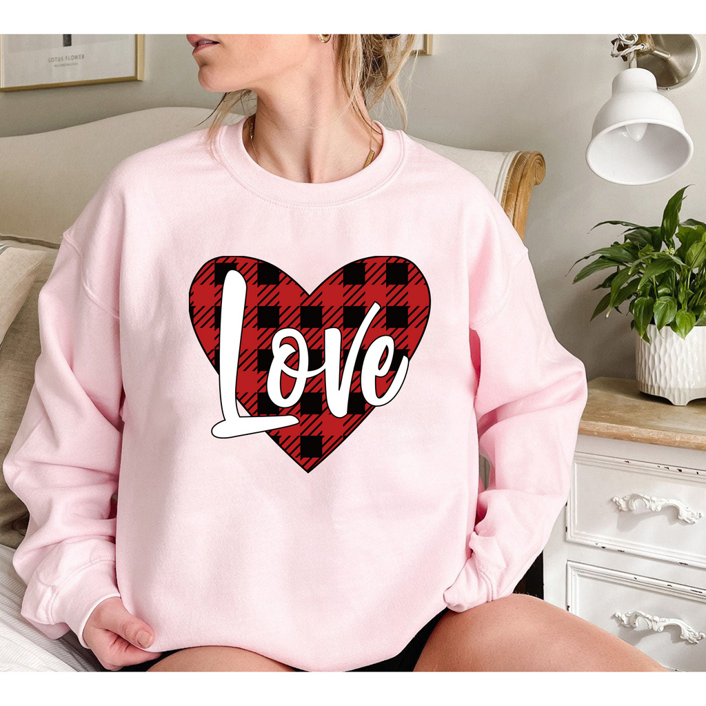 Valentine'S Day Fashion Women'S Casual Long Sleeve Round Neck LOVE Printed Sweatshirt