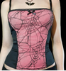 Women Sexy Lace Strap Spider Web Pattern Tube Top